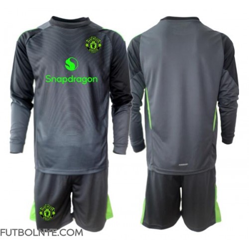Camiseta Manchester United Portero Visitante Equipación para niños 2025-26 manga larga (+ pantalones cortos)